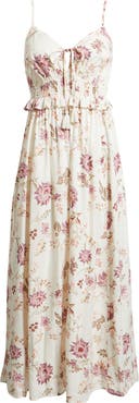 Treasure & Bond Floral Peplum Maxi Dress