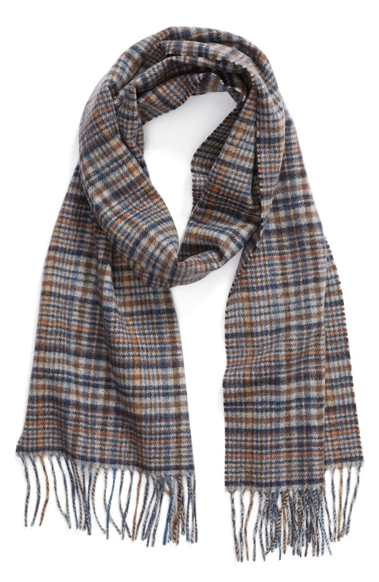NORDSTROM MEN'S SHOP Tattersall Cashmere Scarf, Main, color,