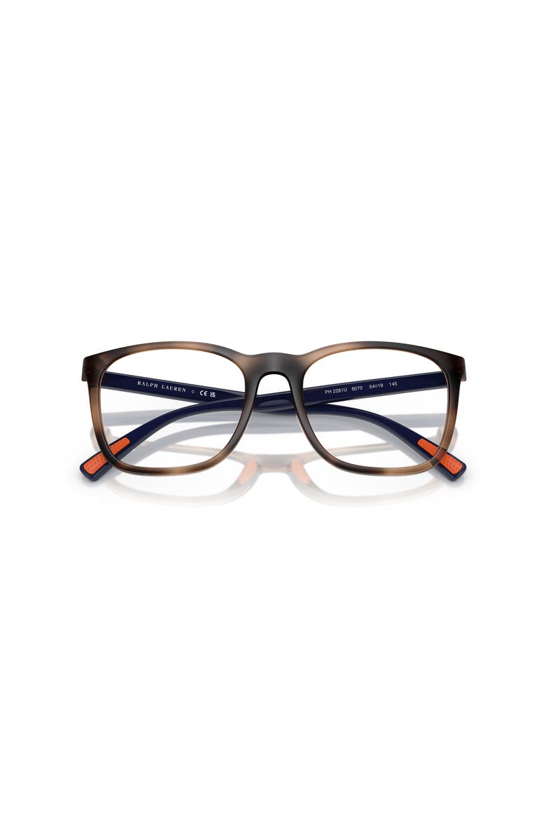 52mm Rectangle optical glasses, Alternate, color, Tortoise