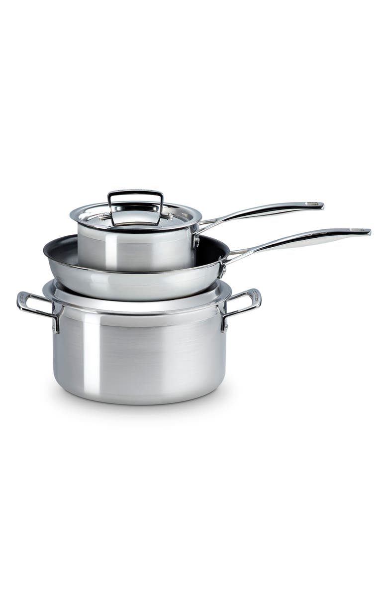 Le Creuset Classic Stainless Steel 5-Piece Cookware Set, Main, color, Stainless Steel