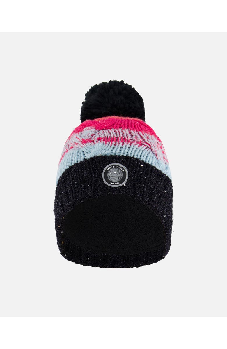 Deux par Deux Girl's Knit Hat Gradient Blue, Coral And Fuschia, Main, color, Stripes