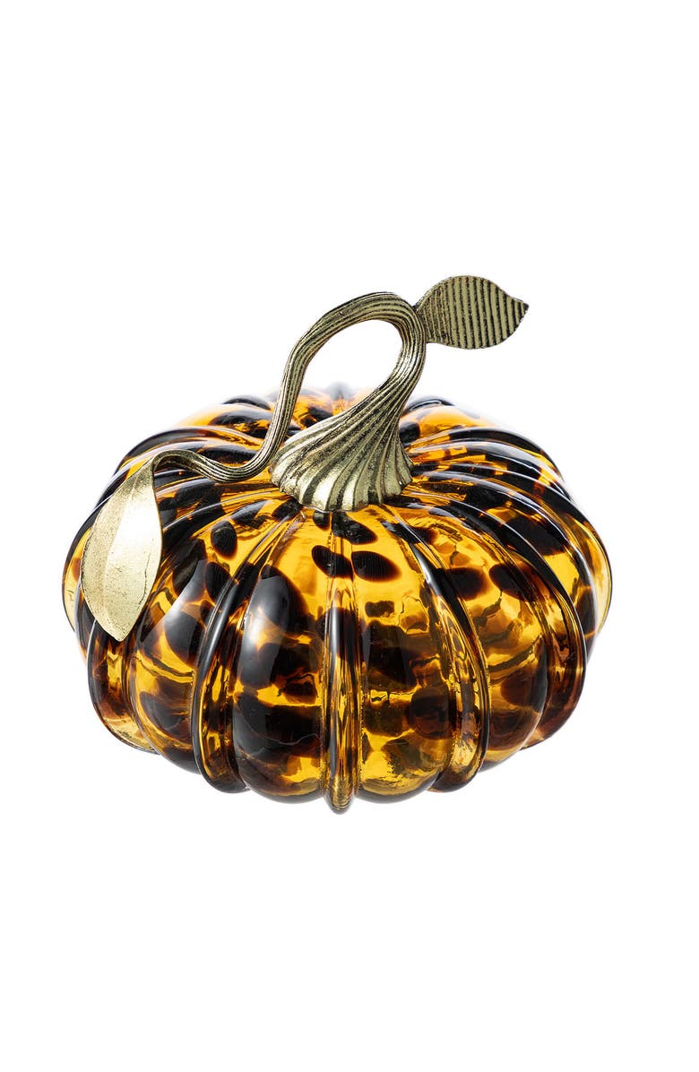 Glitzhome Fall Multi-Style Small Glass Pumpkins, Alternate, color, 