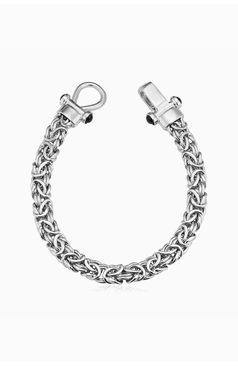 Oradina Sterling Silver Byzantine Artisan Bracelet, Main, color, Silver