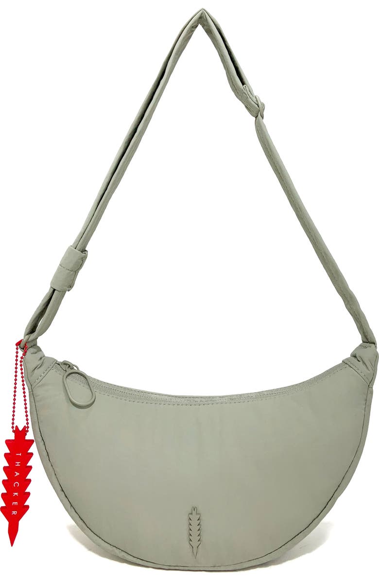 Thacker Cleo Large Crescent Crossbody Bag, Main, color, Light Sage
