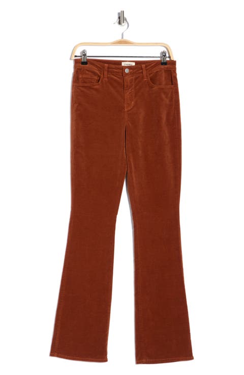 Stevie High Waist Straight Leg Velvet Pants