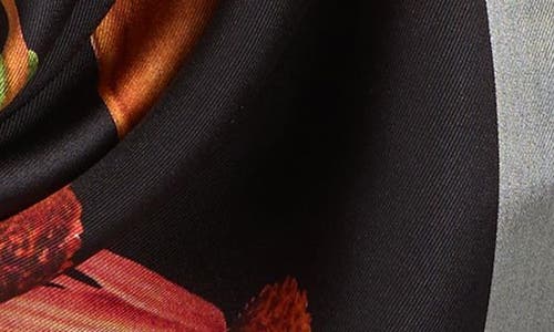 Echo The Botanists Collection Silk Scarf In Multi
