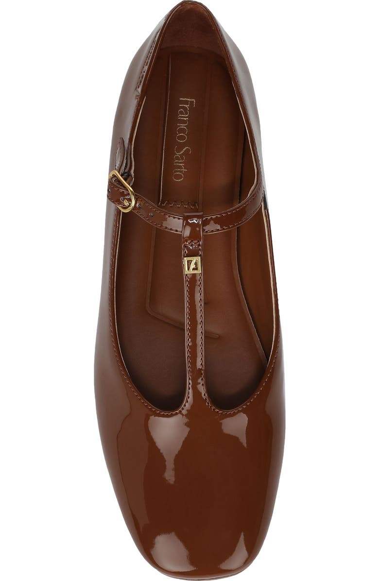 Franco Sarto Marylee T-Strap Flat, Alternate, color, Saddle Tan