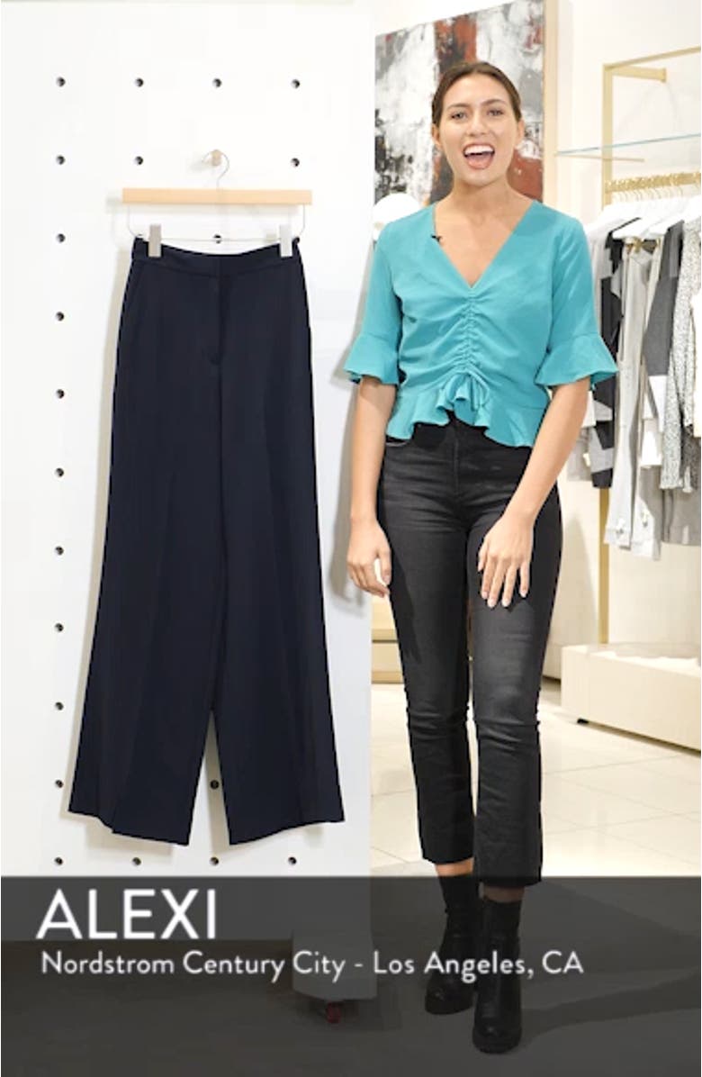 Clean High-Waist Wide Leg Trousers, sales video thumbnail
