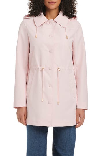Kate Spade New York Magic Print Hooded Rain Jacket In Pink