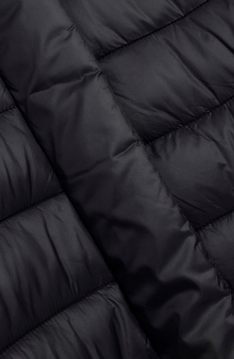 River Island Belted Longline Hooded Puffer Jacket with Removable Faux Fur Trim, Alternate, color, 