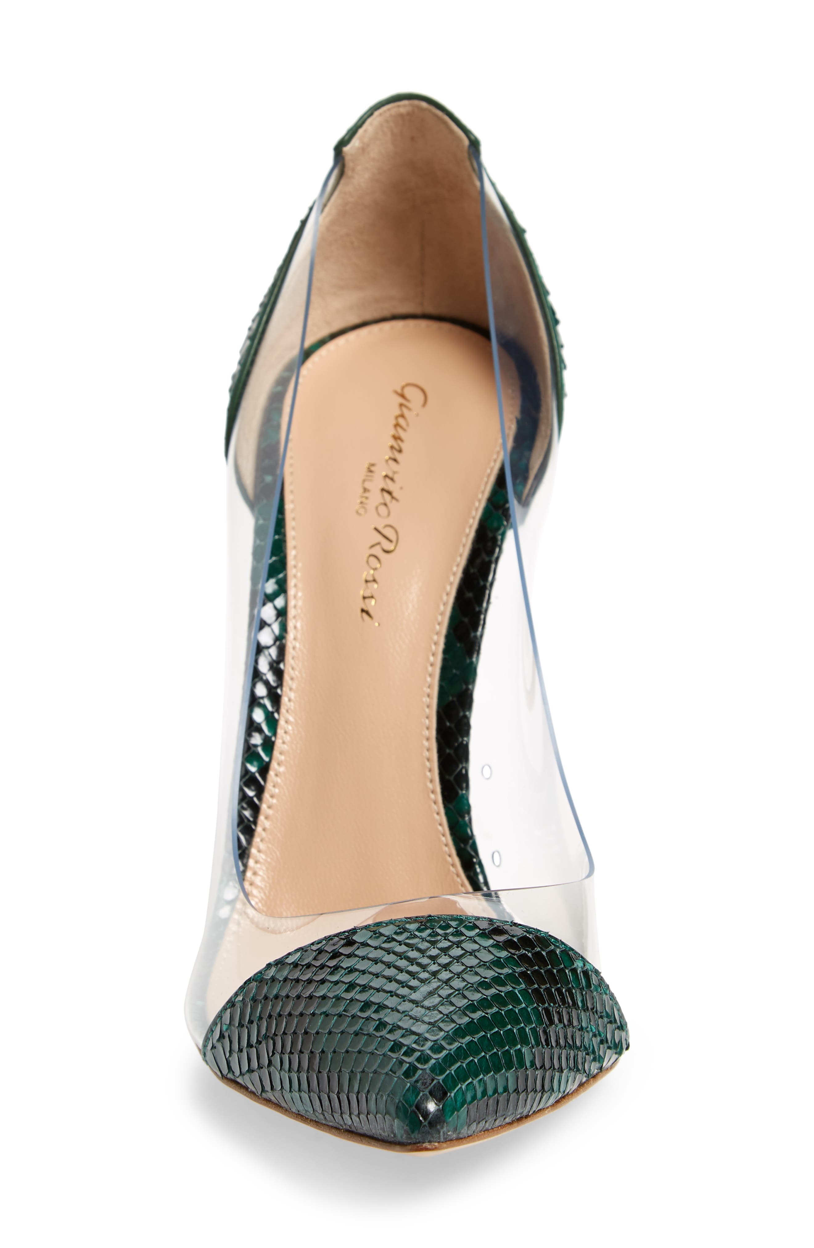Gianvito Rossi Clear Pointed Toe Pump, Alternate, color, 