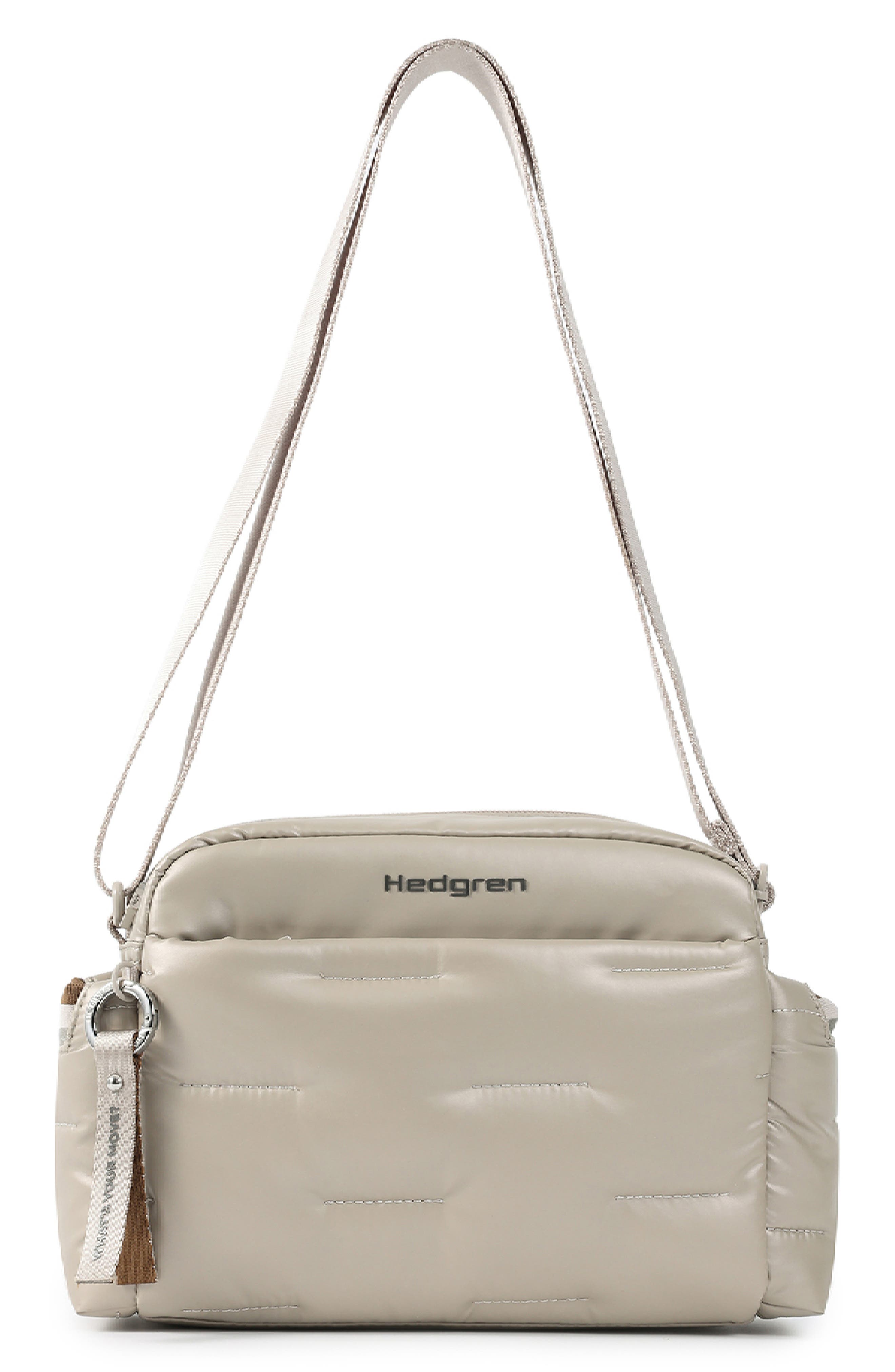 Cozy Water Repellent Shoulder Bag, Alternate, color, GREIGE