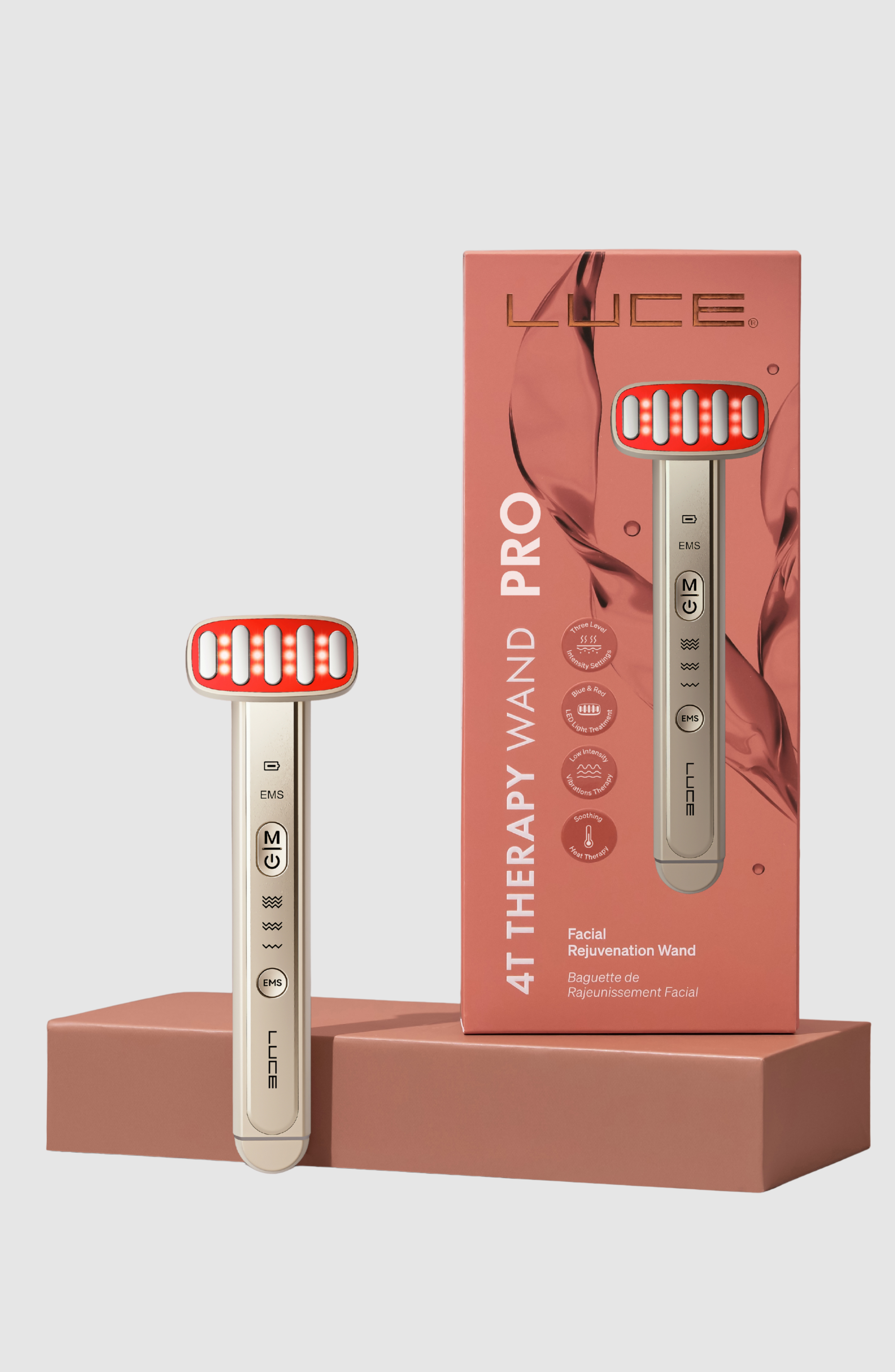 LUCE BEAUTY Face and Neck Microcurrent Wand - Pro in Gold at Nordstrom