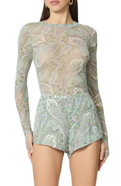 Kaylee Print Mesh Top