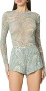 AFRM Kaylee Print Mesh Top