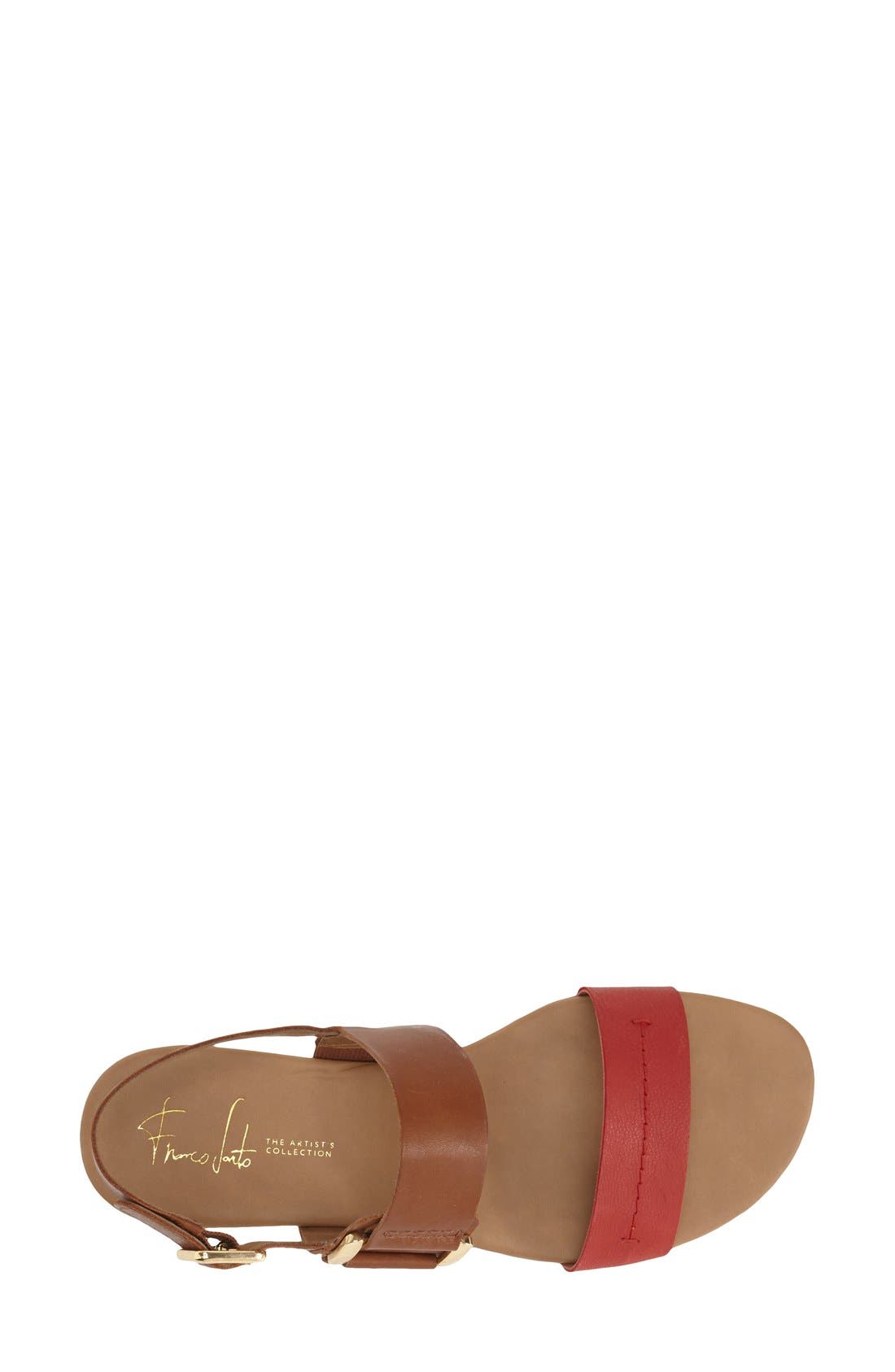 'Gustava' Sandal, Alternate, color, PAPRIKA/ SADDLE