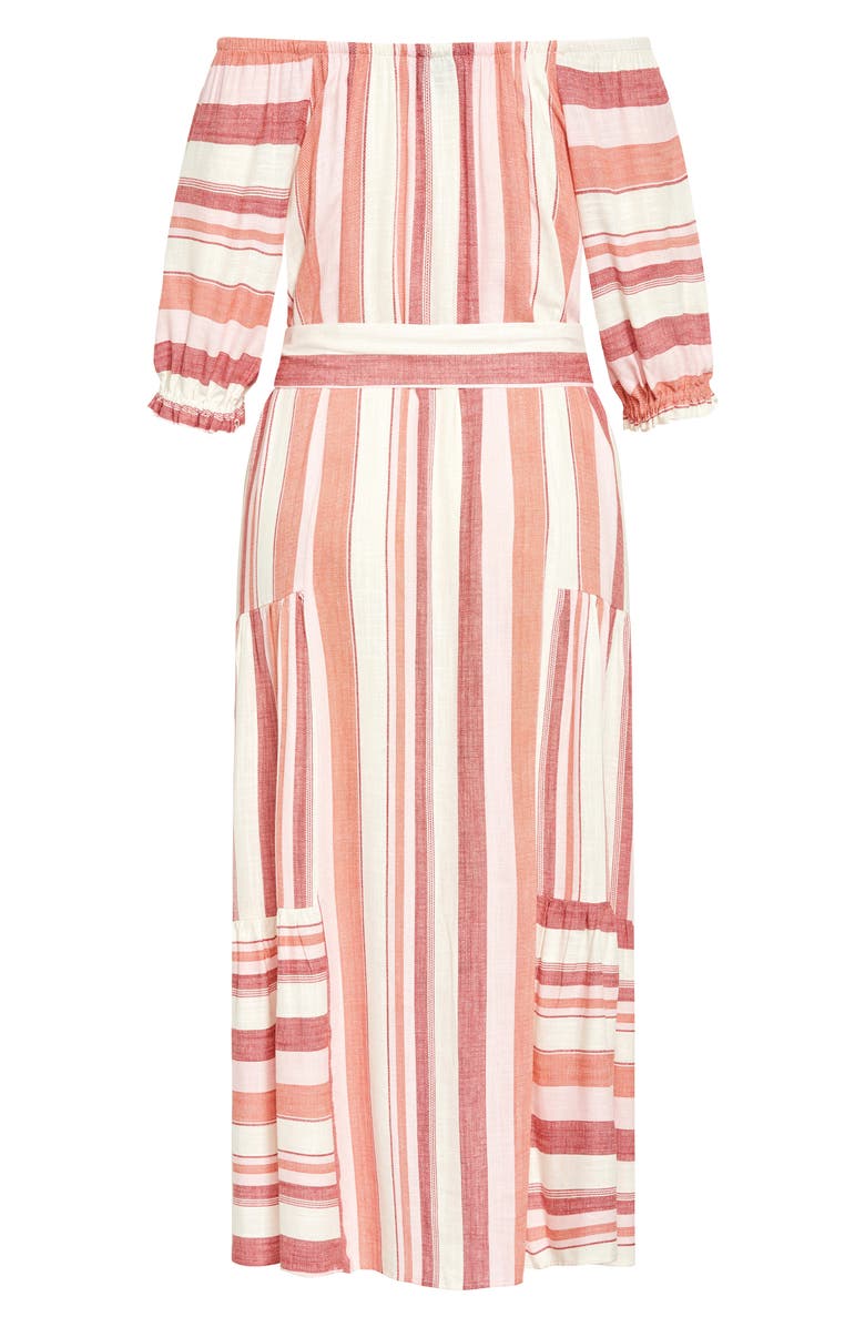 City Chic Jemima Stripe Maxi Dress, Alternate, color, Cosmo Stripe