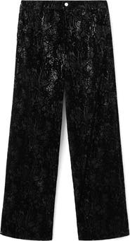 MANGO Sequin Straight Leg Jeans