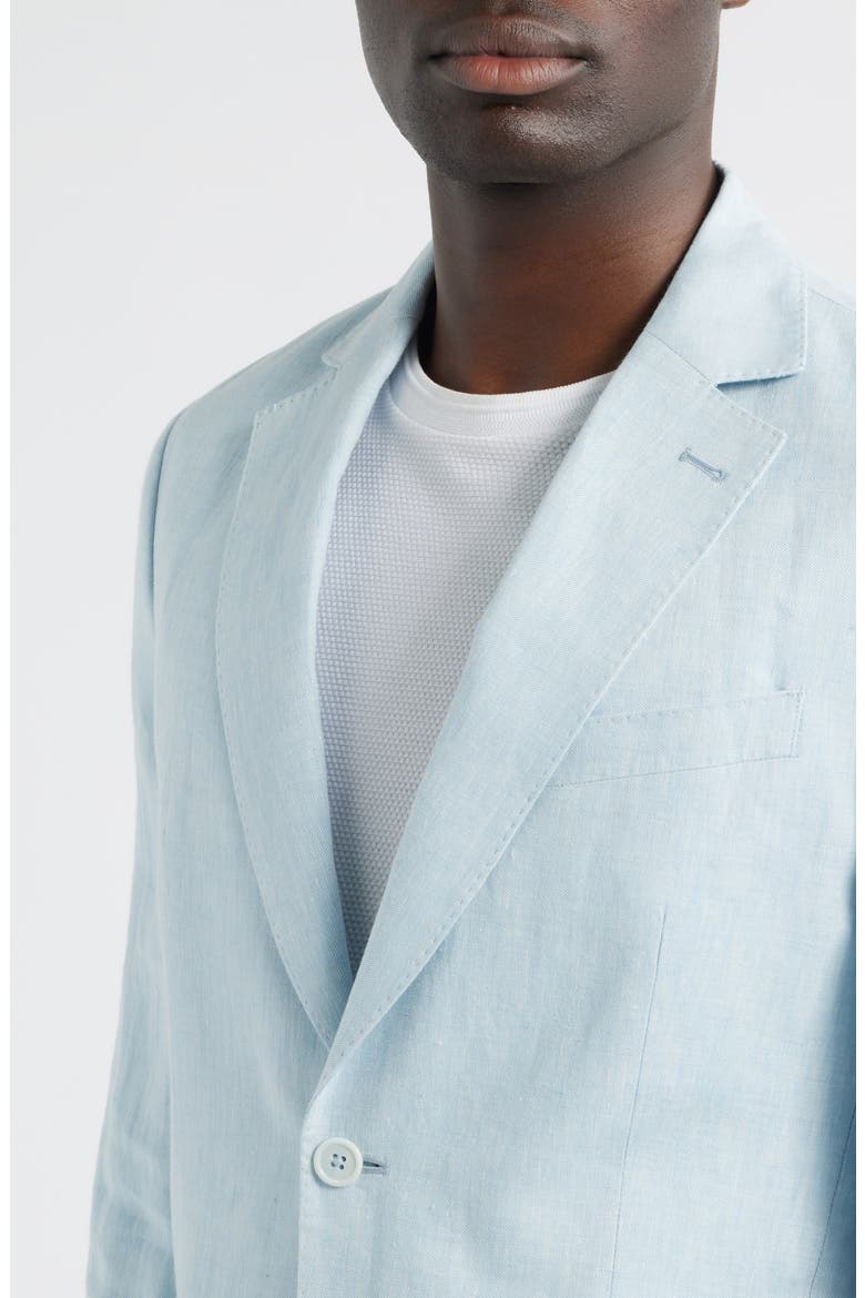 Henrik Trim Fit Solid Italian Linen Suit Separate Jacket, Alternate, color, LIGHT BLUE