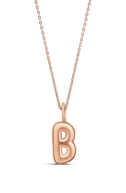 Bubble Letter Initial Charm Necklace
