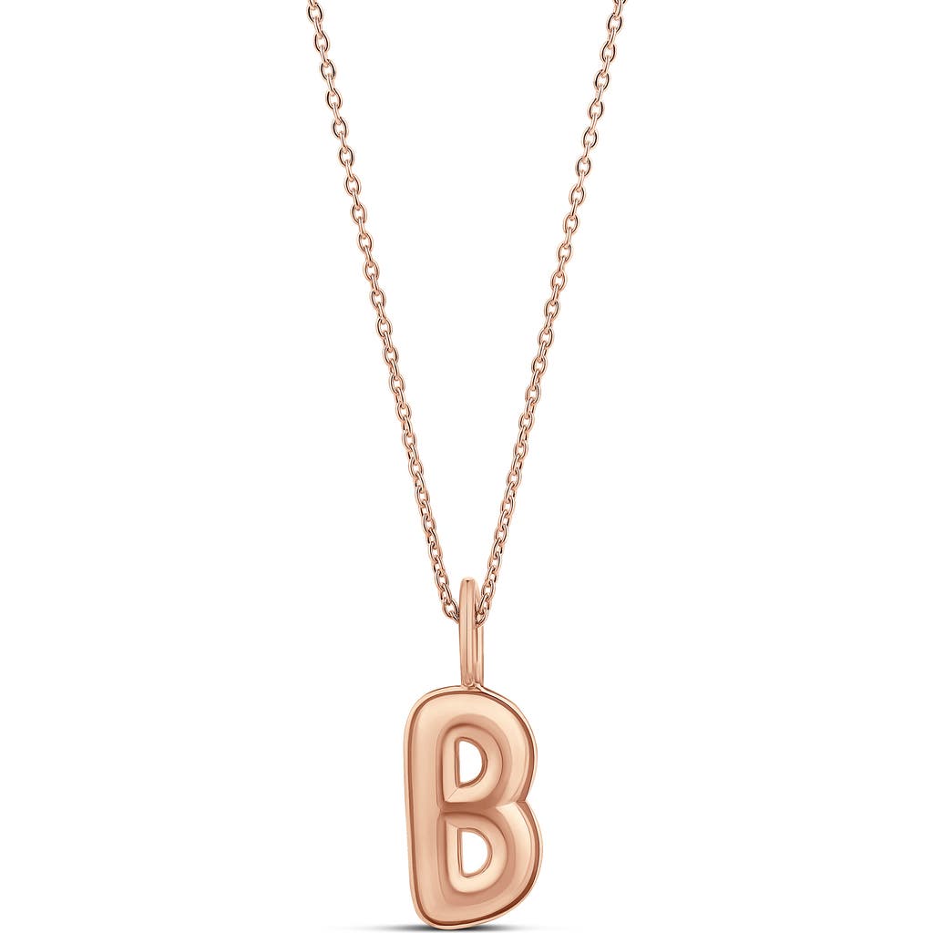 Shymi Bubble Letter Initial Charm Necklace In Gold