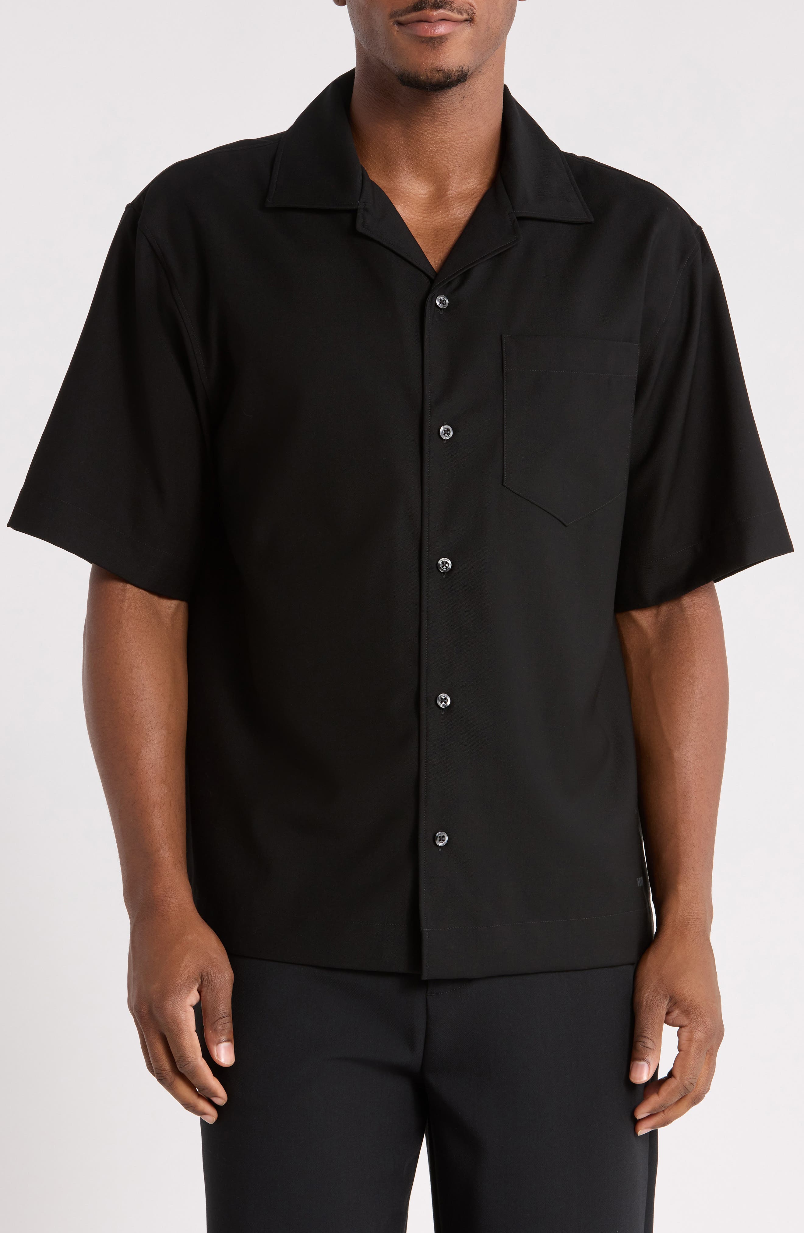 Espino Virgin Wool Blend Camp Shirt