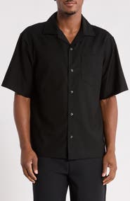 HUGO Espino Virgin Wool Blend Camp Shirt