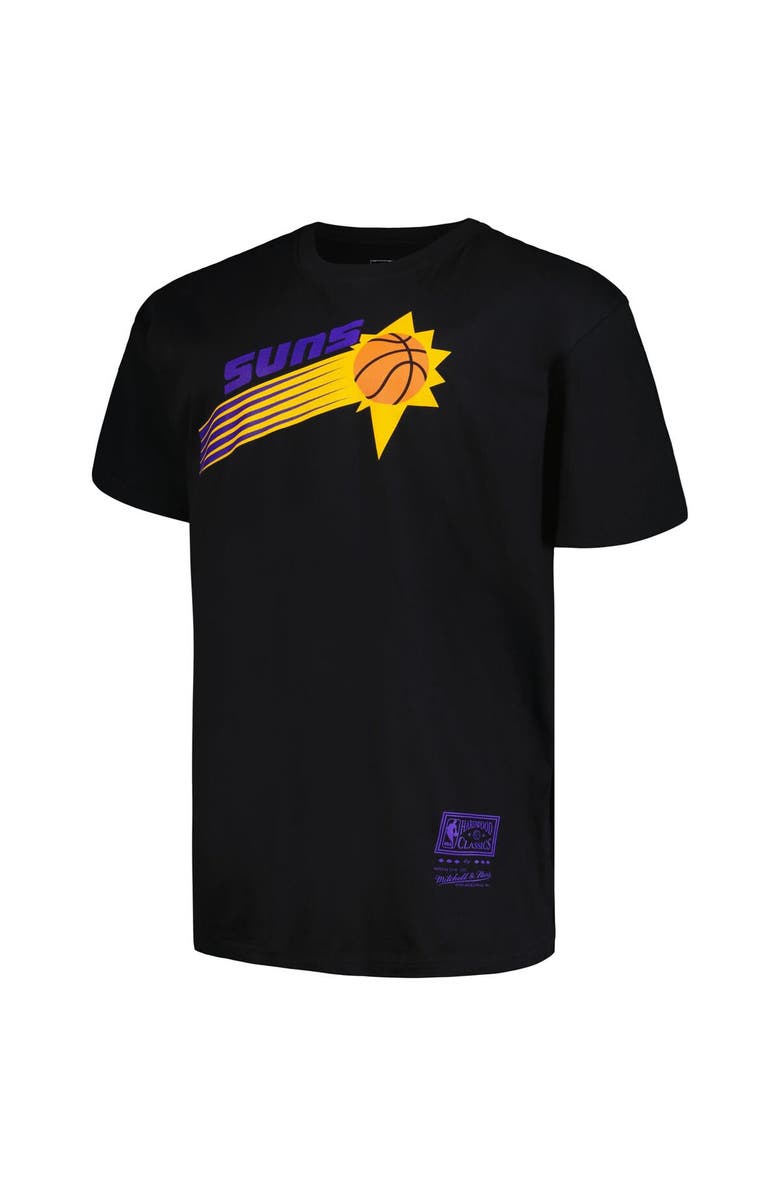 Mitchell & Ness Men's Mitchell & Ness Black Phoenix Suns Big & Tall Hardwood Classics Vintage Logo T-Shirt, Alternate, color, Black