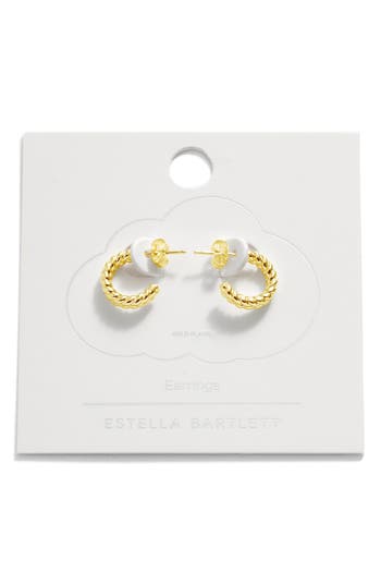 Estella Bartlett Large Woven Hoop Earrings