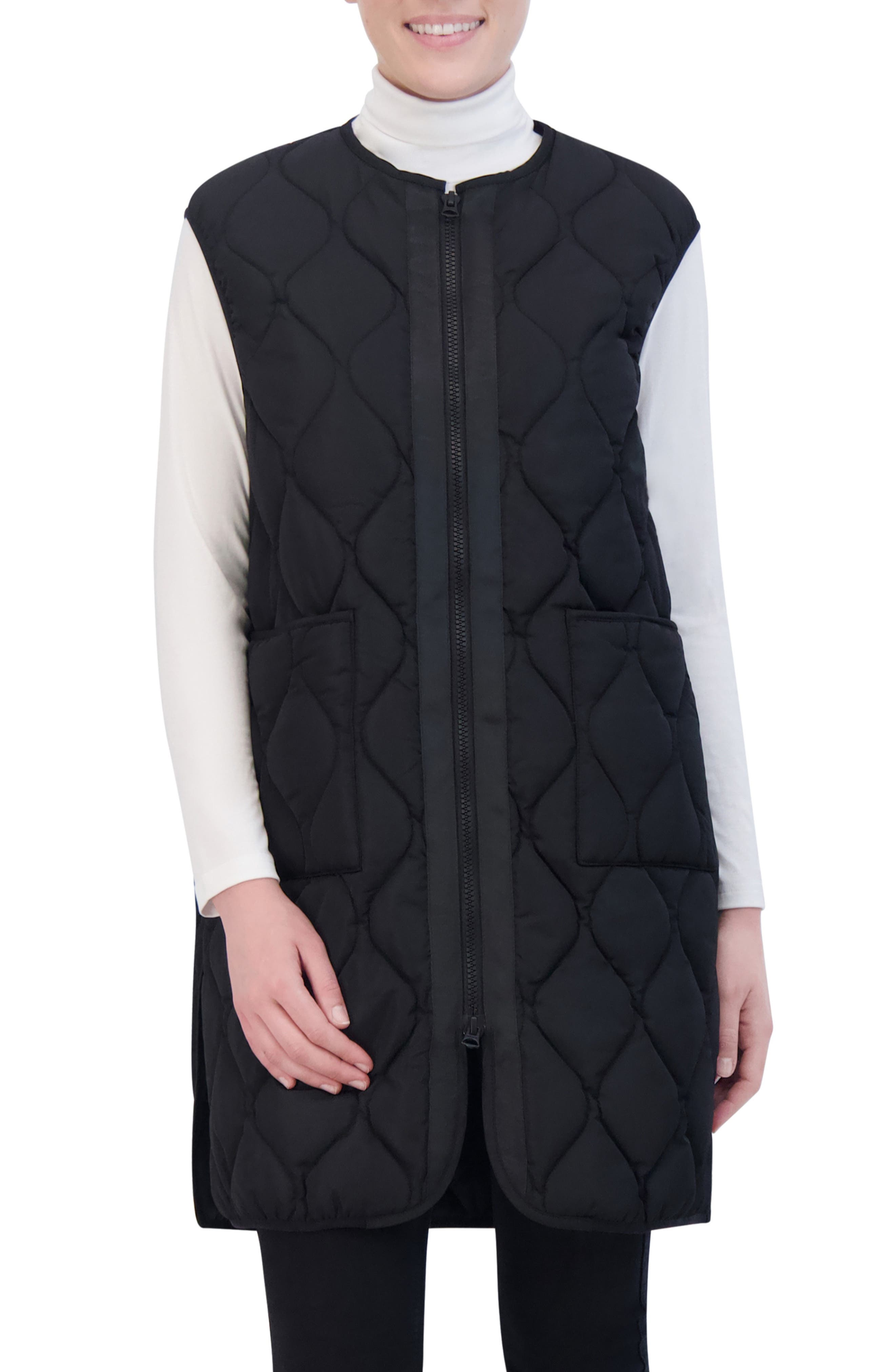 Hudson Jeans Water Repellent Onion Quilted Long Vest