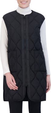 Hudson Jeans Water Repellent Onion Quilted Long Vest