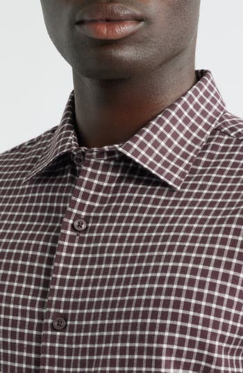 Check Cotton & Cashmere Button-Up Shirt