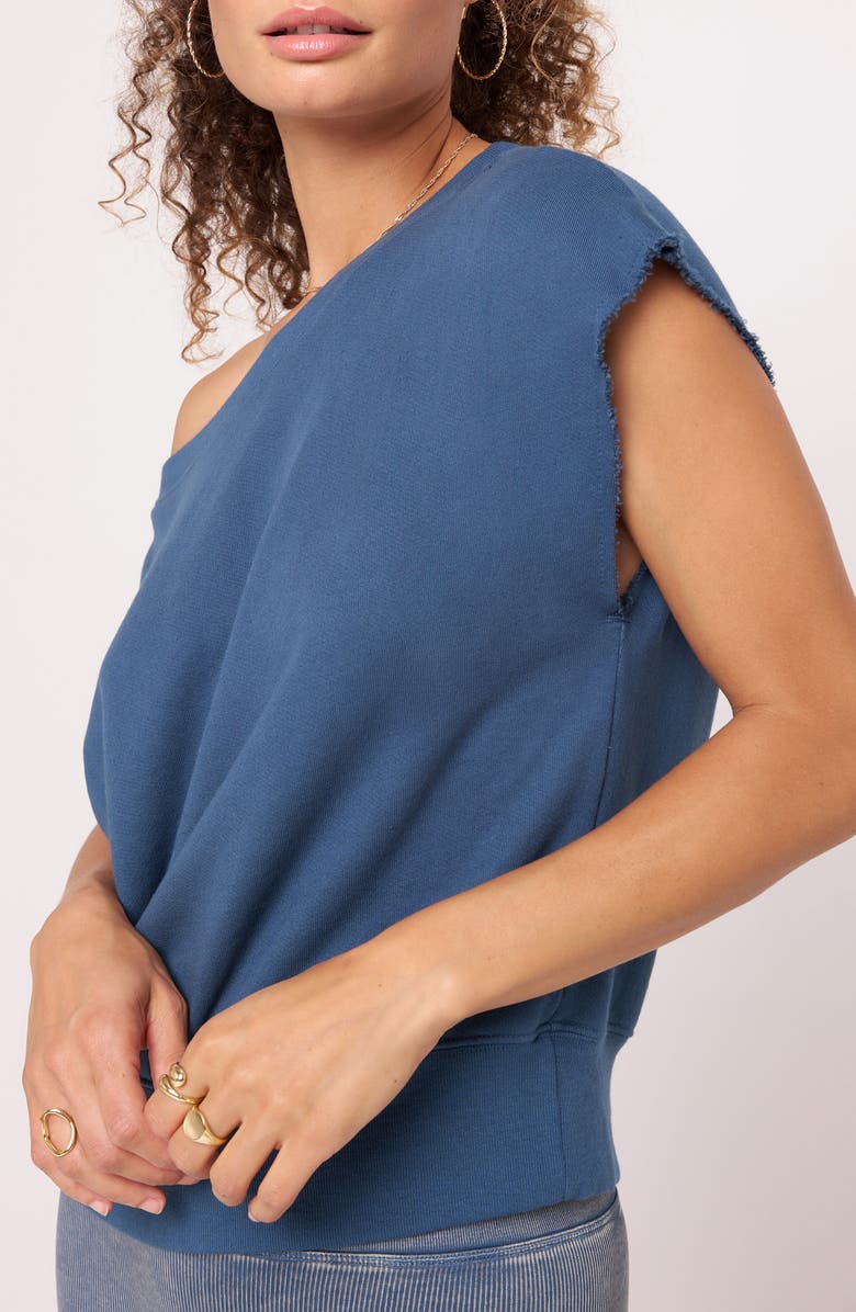 Spiritual Gangster La Vida Short Sleeve Cotton Blend Pullover, Alternate, color, Orion Blue