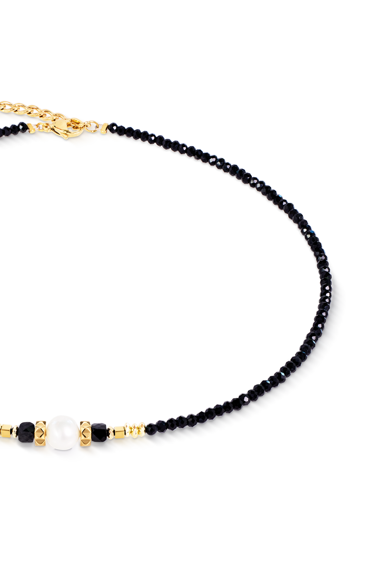 Necklace Astoria Noir Pearl Gold, Alternate, color, Black
