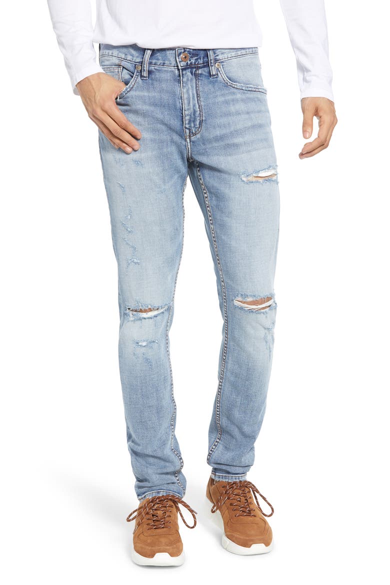 Kenaston Ripped Slim Fit Jeans, Main, color, INDIGO