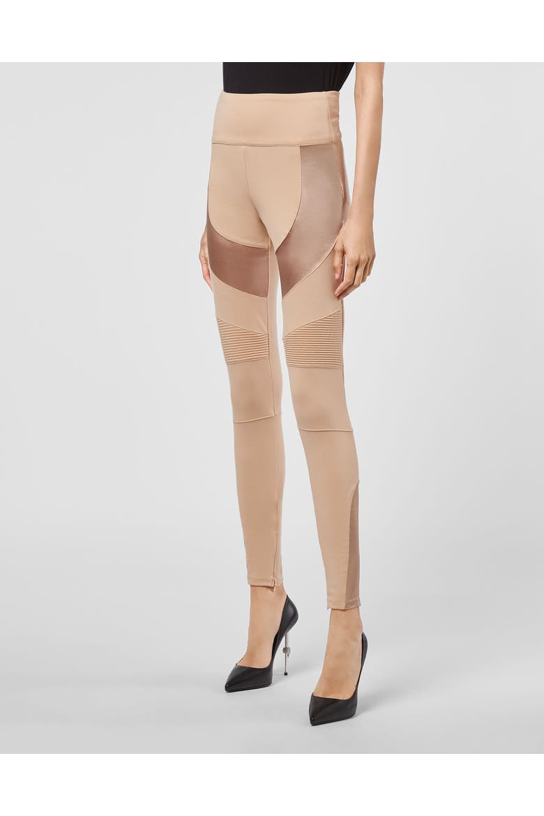 Sport Leggings Iconic Plein Women, Main, color, beige