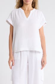 Splendid Saint Tropez Gauze Top