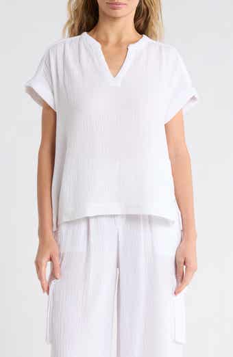 Splendid Saint Tropez Gauze Top