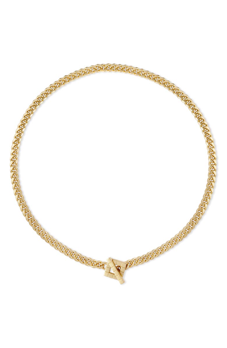 IVI Los Angeles Signore T-Bar Chain Necklace, Main, color, Yellow Gold