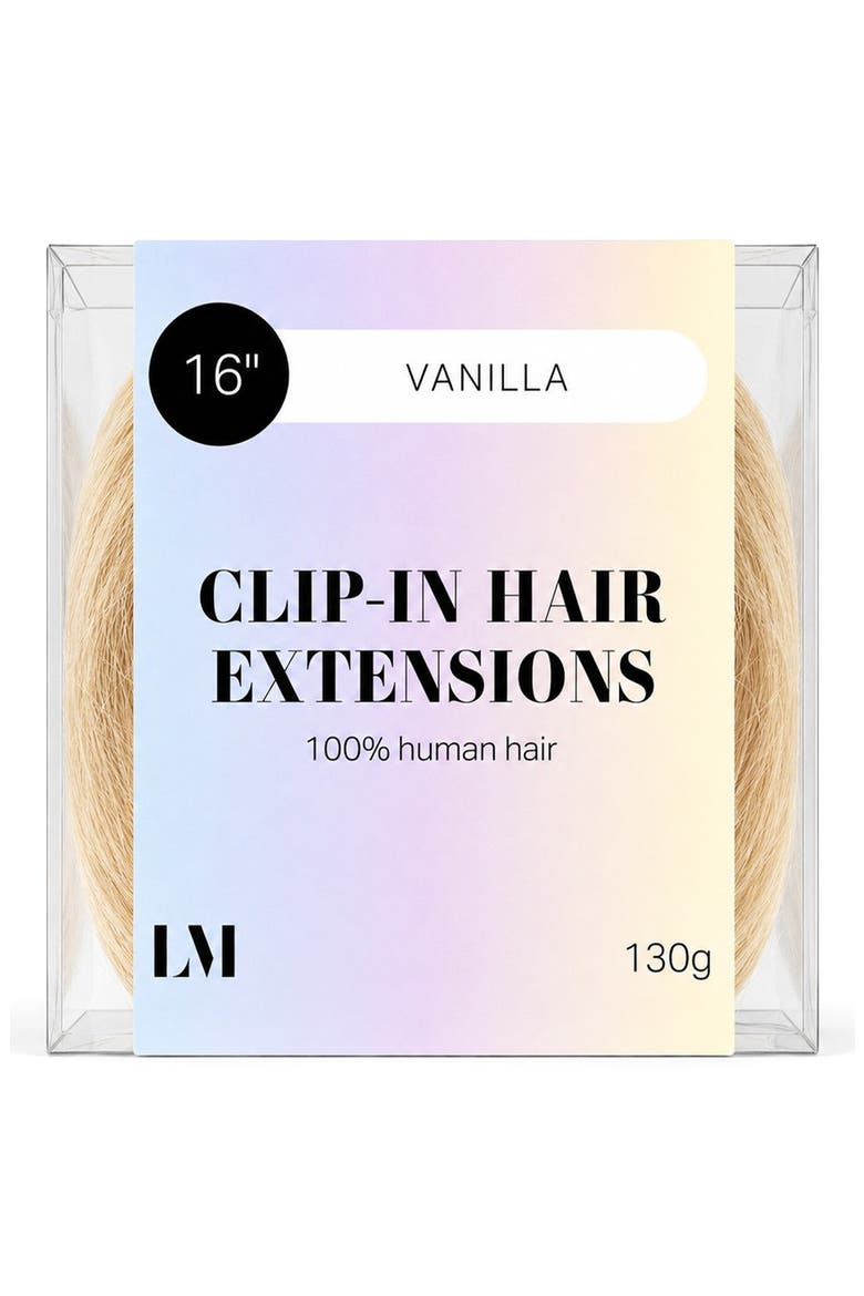 16-Inch Clip-In Human Hair Extensions, Main, color, VANILLA