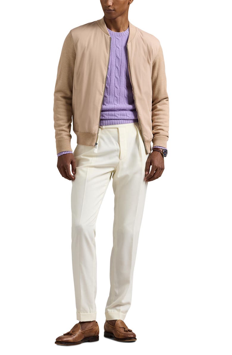 Polo Ralph Lauren Wool Blend Zip-Up Jacket, Alternate, color, Dune Melange