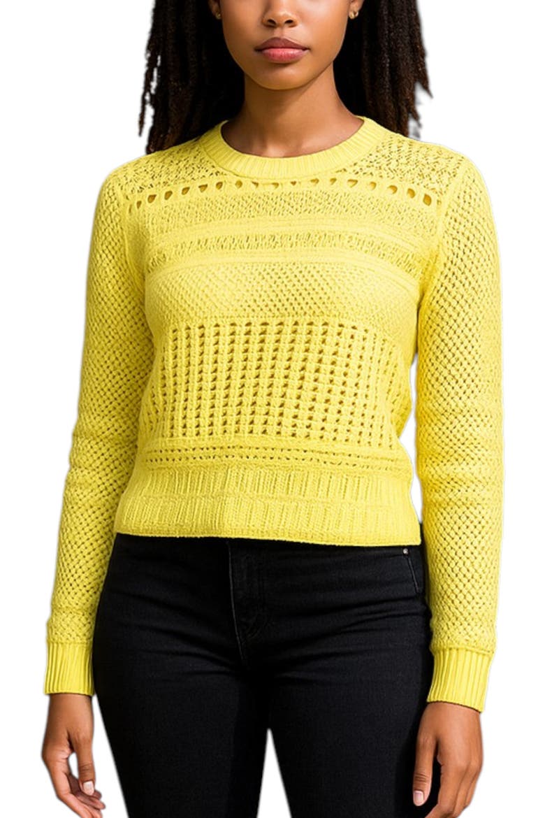 Good Sport Pointelle Sweater, Main, color, Citrus