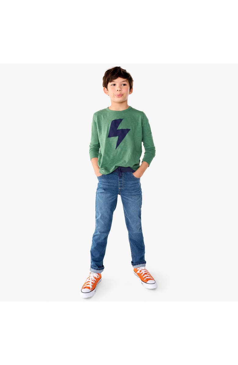 Primary Kids Pull-On Jean, Alternate, color, Classic Wash