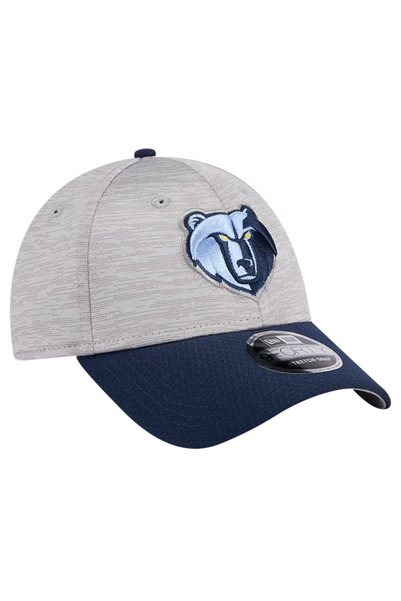 Men's New Era Heather Gray/Navy Memphis Grizzlies Active Digi-Tech Two-Tone 9FORTY Adjustable Hat, Alternate, color, Heather Gray