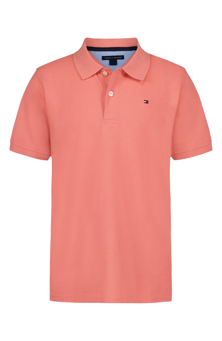 Tommy Hilfiger Kids' Ivy Cotton Polo, Main, color, Coral Pop