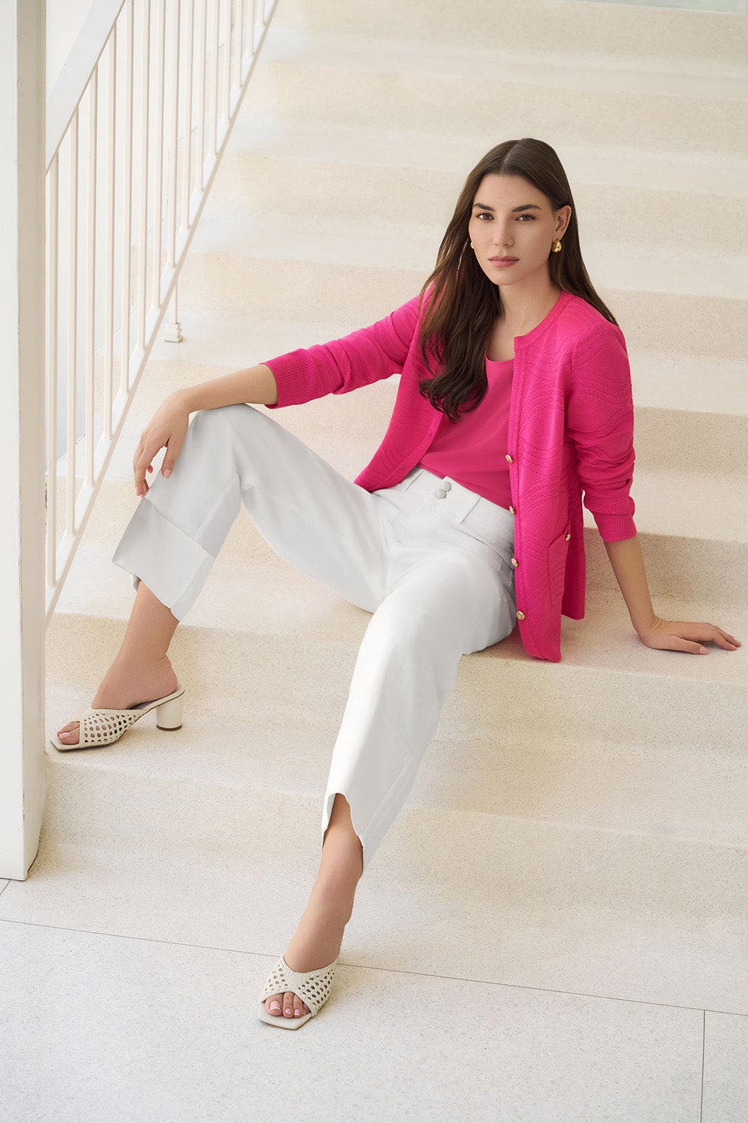 Heritage Tonal Textured Wave Knit Jacket - image 2