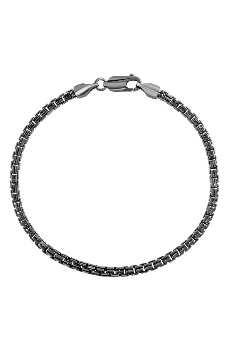 EFFY Box Chain Bracelet, Alternate, color, Black