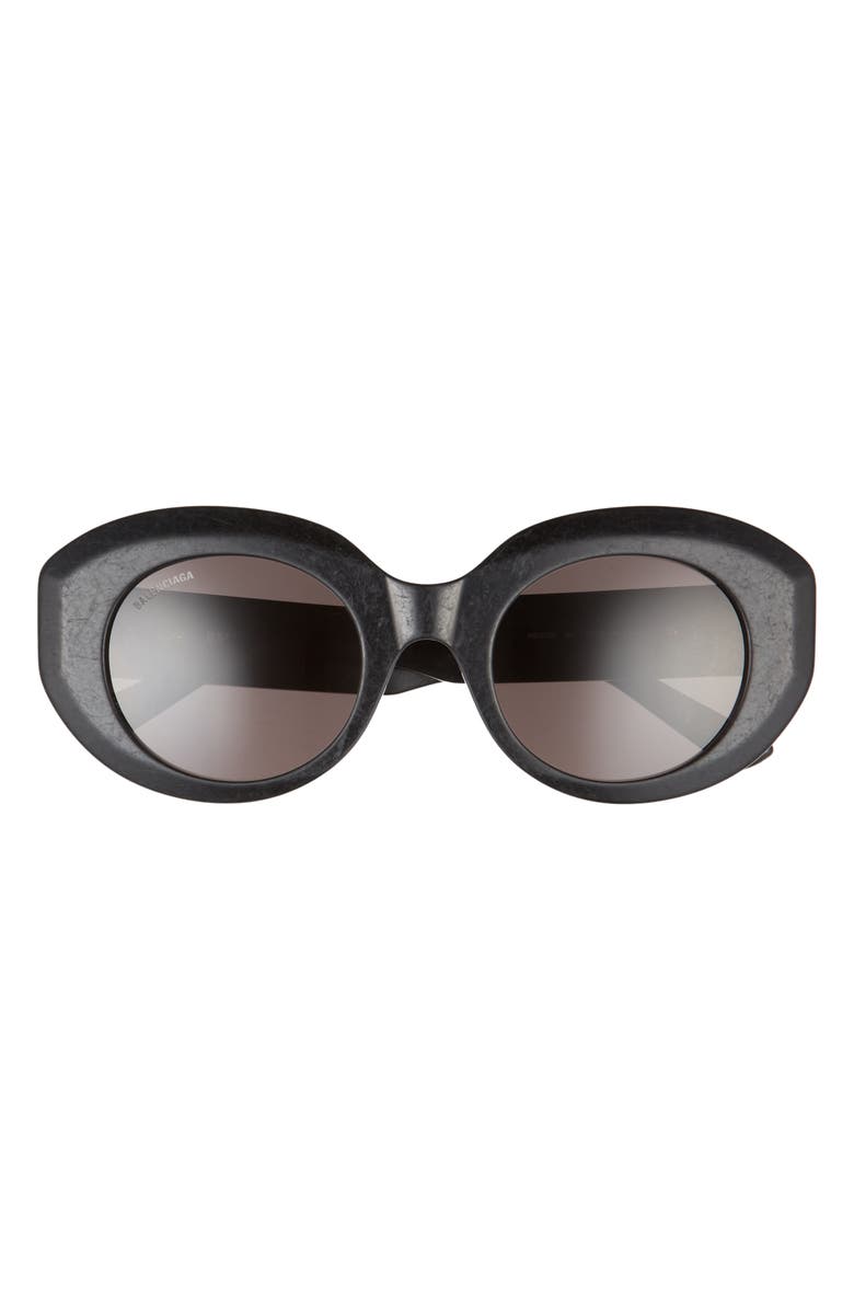 Balenciaga 52mm Round Sunglasses, Main, color,
