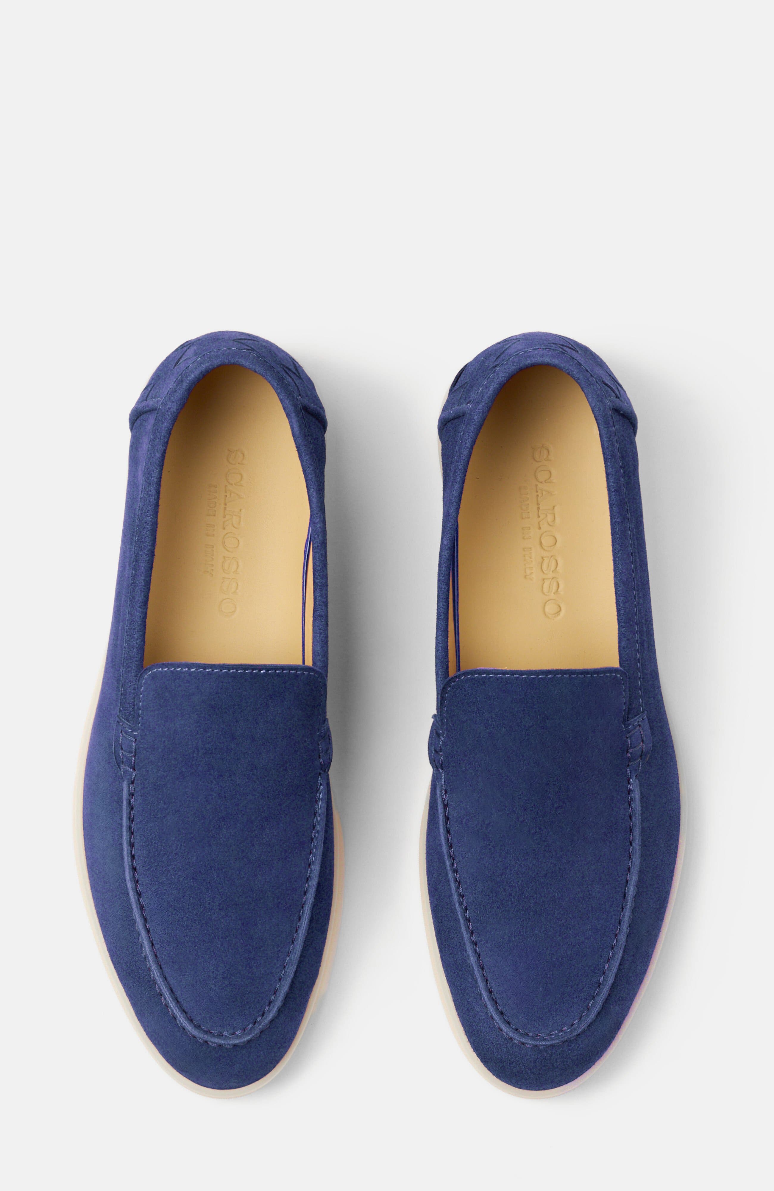 Ludovico Woven Loafers, Alternate, color, Indigo - Suede