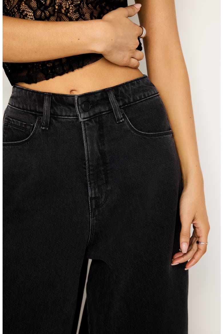 Paneled Wide Leg Jeans, Alternate, color, BLACK351